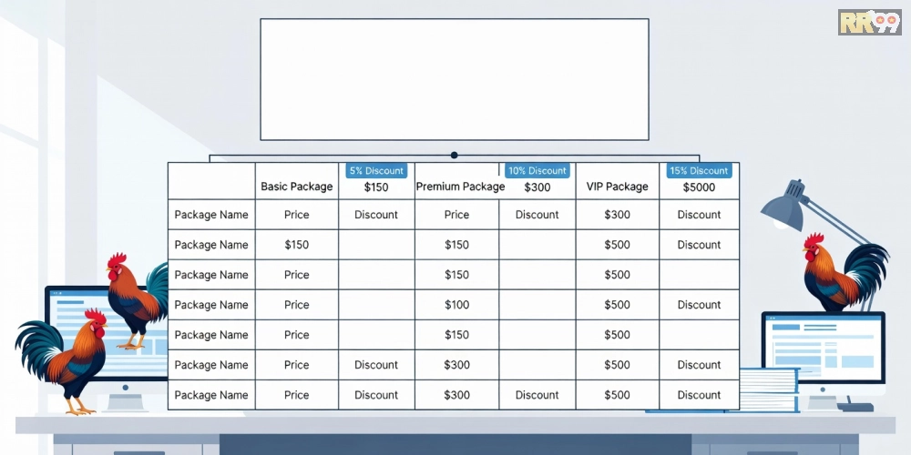 Bảng giá các gói xem đá gà trực tiếp rr99 cập nhật 2025 với ưu đãi hấp dẫn
