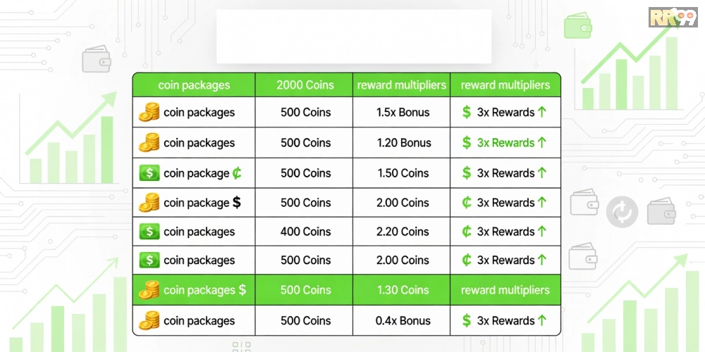 Bảng giá chi tiết các gói nạp rút trên rr99 năm 2025