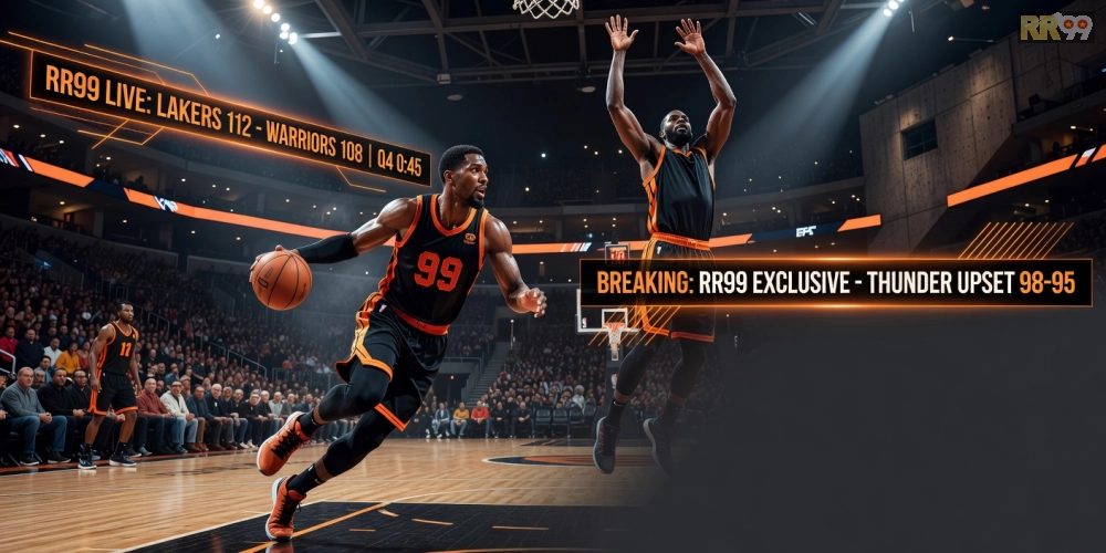 Hình ảnh minh họa cập nhật tin NBA nhanh chóng với biểu tượng bóng rổ và dữ liệu số