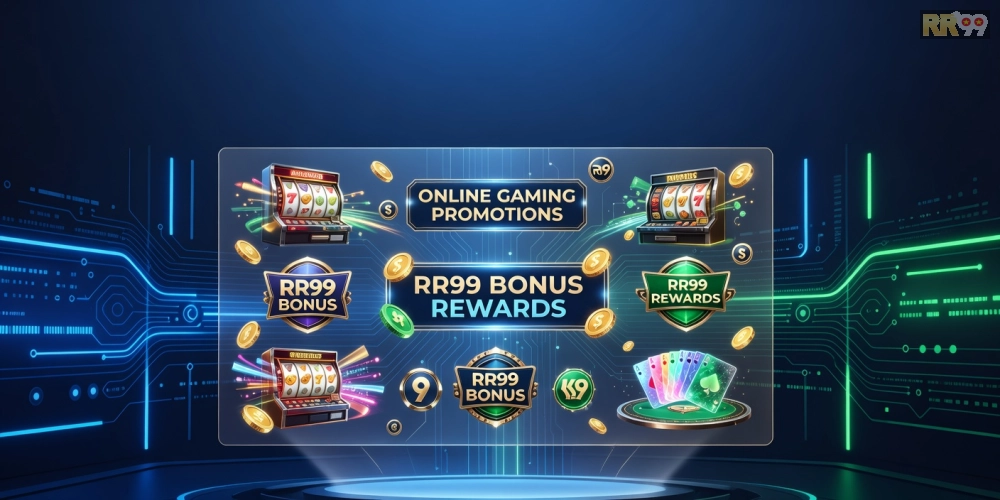 Minh họa khái niệm game khuyến mãi rr99 với giao diện nền tảng hấp dẫn