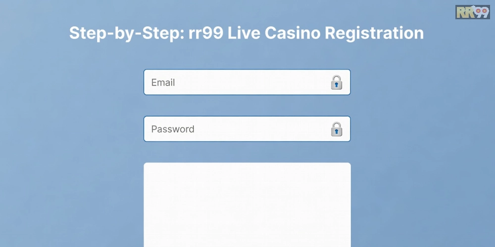 Giao diện đăng ký live casino rr99 đơn giản và an toàn cho người mới