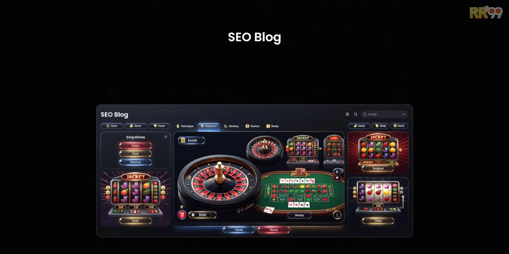 Minh họa giao diện nền tảng top casino rr99 với các trò chơi phổ biến