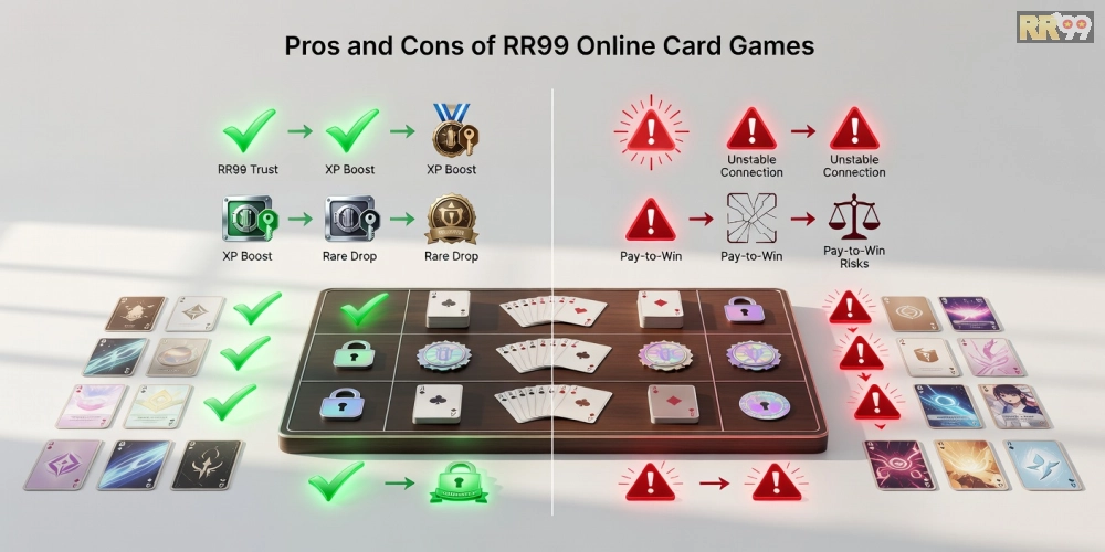 Ưu nhược điểm nổi bật của game bài online rr99 giúp người chơi quyết định dễ dàng